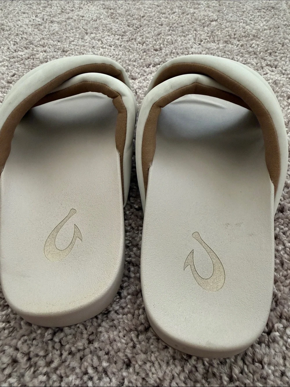 Women's OluKai Hila Slide Sandals - Cream